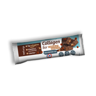 Baton cu Colagen 5g | Gustare Proteică Ciocolată & Alune